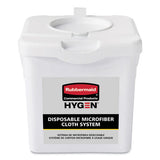 Rubbermaid® Commercial HYGEN™ Disposable Microfiber Charging Bucket, 7.92 X 7.75 X 7.44, White, 4-carton freeshipping - TVN Wholesale 