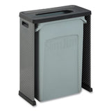 Rubbermaid® Commercial Elevate Decorative Refuse Container, Landfill, 23 Gal, 25.14 X 12.8 X 31.5, Pearl Dark Gray freeshipping - TVN Wholesale 