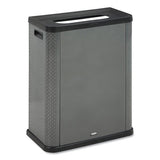 Rubbermaid® Commercial Elevate Decorative Refuse Container, Landfill, 23 Gal, 25.14 X 12.8 X 31.5, Pearl Dark Gray freeshipping - TVN Wholesale 