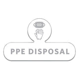 Rubbermaid® Commercial Medical Decal, Ppe Disposal, 9.5 X 5.6, White freeshipping - TVN Wholesale 