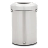 Rubbermaid® Commercial Refine Series Waste Receptacle, Half-round, 16 Gal, Stainless Steel, Silver freeshipping - TVN Wholesale 