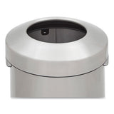 Rubbermaid® Commercial Refine Series Waste Receptacle, Round, 16 Gal, Stainless Steel, Silver freeshipping - TVN Wholesale 