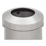 Rubbermaid® Commercial Refine Series Waste Receptacle, Round, 23 Gal, Stainless Steel, Silver freeshipping - TVN Wholesale 
