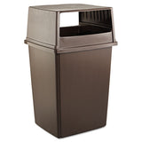 Rubbermaid® Commercial Glutton Receptacle, Hooded Top Without Door, Rectangular, 23w X 26.63d X 13h, Brown freeshipping - TVN Wholesale 