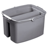 Rubbermaid® Commercial Double Utility Pail, 17qt, Gray freeshipping - TVN Wholesale 