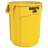 Round Brute Container, Plastic, 20 Gal, Yellow