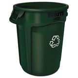 Rubbermaid® Commercial Round Brute Container, Plastic, 32 Gal, Dark Green freeshipping - TVN Wholesale 
