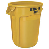 Rubbermaid® Commercial Round Brute Container, Plastic, 32 Gal, Yellow freeshipping - TVN Wholesale 