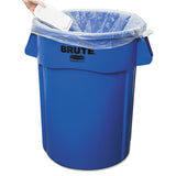 Rubbermaid® Commercial Brute Vented Trash Receptacle, Round, 44 Gal, Blue freeshipping - TVN Wholesale 