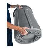 Rubbermaid® Commercial Brute Vented Trash Receptacle, Round, 44 Gal, Gray freeshipping - TVN Wholesale 