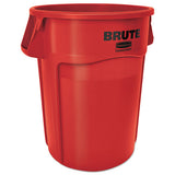 Rubbermaid® Commercial Brute Vented Trash Receptacle, Round, 44 Gal, Red, 4-carton freeshipping - TVN Wholesale 
