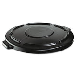 Rubbermaid® Commercial Vented Round Brute Lid, 24.5 Dia X 1.5h, Black freeshipping - TVN Wholesale 