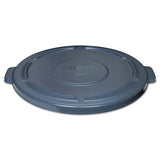 Rubbermaid® Commercial Vented Round Brute Lid, 24.5 Dia X 1.5h, Gray freeshipping - TVN Wholesale 