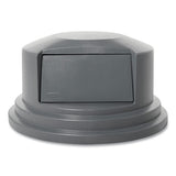 Rubbermaid® Commercial Round Brute Dome Top Lid For 55 Gal Waste Containers, 27.25" Diameter, Gray freeshipping - TVN Wholesale 
