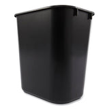 Rubbermaid® Commercial Deskside Plastic Wastebasket, Rectangular, 3.5 Gal, Black freeshipping - TVN Wholesale 