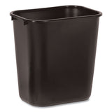 Rubbermaid® Commercial Deskside Plastic Wastebasket, Rectangular, 7 Gal, Black freeshipping - TVN Wholesale 