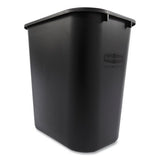 Rubbermaid® Commercial Deskside Plastic Wastebasket, Rectangular, 7 Gal, Black freeshipping - TVN Wholesale 