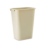 Rubbermaid® Commercial Deskside Plastic Wastebasket, Rectangular, 10.25 Gal, Beige freeshipping - TVN Wholesale 