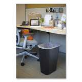 Rubbermaid® Commercial Deskside Plastic Wastebasket, Rectangular, 10.25 Gal, Black freeshipping - TVN Wholesale 