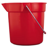 Rubbermaid® Commercial Brute Round Utility Pail, 10qt, Red freeshipping - TVN Wholesale 