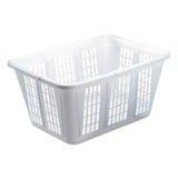 Rubbermaid® Laundry Basket, 1.6 Bushels, 10.88w X 22.5d X 16.5h, Plastic, White, 8-carton freeshipping - TVN Wholesale 