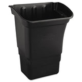 Optional Utility Cart Refuse-utility Bin, Rectangular, 8 Gal, Black