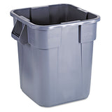 Rubbermaid® Commercial Brute Container, Square, Polyethylene, 28 Gal, Gray freeshipping - TVN Wholesale 