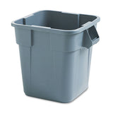Rubbermaid® Commercial Brute Container, Square, Polyethylene, 28 Gal, Gray freeshipping - TVN Wholesale 