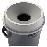 Rubbermaid® Commercial Round Brute Funnel Top Receptacle, 22.38w X 5h, Gray freeshipping - TVN Wholesale 