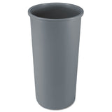 Rubbermaid® Commercial Untouchable Waste Container, Round, Plastic, 22 Gal, Gray freeshipping - TVN Wholesale 