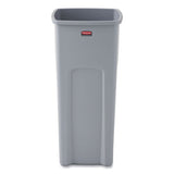 Rubbermaid® Commercial Untouchable Square Waste Receptacle, Plastic, 23 Gal, Gray freeshipping - TVN Wholesale 