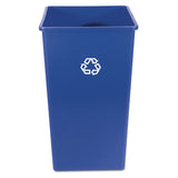 Rubbermaid® Commercial Recycling Container, Square, Plastic, 50 Gal, Blue freeshipping - TVN Wholesale 