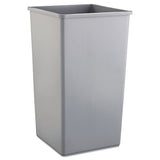 Rubbermaid® Commercial Untouchable Square Waste Receptacle, Plastic, 50 Gal, Gray freeshipping - TVN Wholesale 