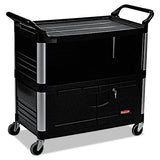 Rubbermaid® Commercial Xtra Equipment Cart, 300-lb Capacity, Three-shelf, 20.75w X 40.63d X 37.8h, Black freeshipping - TVN Wholesale 