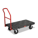 Rubbermaid® Commercial Platform Truck, 2,000 Lb Capacity, 24 X 48 X 7, Black freeshipping - TVN Wholesale 