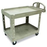 Rubbermaid® Commercial Heavy-duty Utility Cart, Two-shelf, 25.9w X 45.2d X 32.2h, Beige freeshipping - TVN Wholesale 