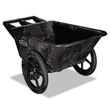 Rubbermaid® Commercial Big Wheel Agriculture Cart, 300-lb Capacity, 32.75w X 58d X 28.25h, Black freeshipping - TVN Wholesale 