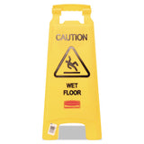 Rubbermaid® Commercial Caution Wet Floor Sign, 11 X 12 X 25, Bright Yellow, 6-carton freeshipping - TVN Wholesale 