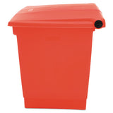 Rubbermaid® Commercial Indoor Utility Step-on Waste Container, Square, Plastic, 8 Gal, Red freeshipping - TVN Wholesale 