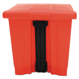 Rubbermaid® Commercial Indoor Utility Step-on Waste Container, Square, Plastic, 8 Gal, Red freeshipping - TVN Wholesale 