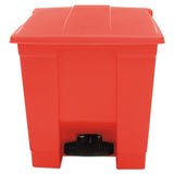 Rubbermaid® Commercial Indoor Utility Step-on Waste Container, Square, Plastic, 8 Gal, Red freeshipping - TVN Wholesale 