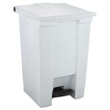 Rubbermaid® Commercial Indoor Utility Step-on Waste Container, Square, Plastic, 12 Gal, White freeshipping - TVN Wholesale 
