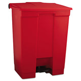 Rubbermaid® Commercial Indoor Utility Step-on Waste Container, Rectangular, Plastic, 18 Gal, Red freeshipping - TVN Wholesale 