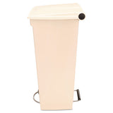 Rubbermaid® Commercial Step-on Receptacle With Wheels, Rectangular, Polyethylene, 23 Gal, Beige freeshipping - TVN Wholesale 