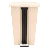 Rubbermaid® Commercial Step-on Receptacle With Wheels, Rectangular, Polyethylene, 23 Gal, Beige freeshipping - TVN Wholesale 