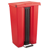 Rubbermaid® Commercial Indoor Utility Step-on Waste Container, Rectangular, Plastic, 23 Gal, Red freeshipping - TVN Wholesale 