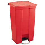 Rubbermaid® Commercial Indoor Utility Step-on Waste Container, Rectangular, Plastic, 23 Gal, Red freeshipping - TVN Wholesale 