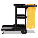 Rubbermaid® Commercial Multi-shelf Cleaning Cart, Three-shelf, 20w X 45d X 38.25h, Black freeshipping - TVN Wholesale 