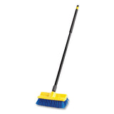 Rubbermaid® Commercial Bi-level Deck Scrub Brush, Blue Polypropylene Bristles, 10" Brush, 10" Plastic Block, Tapered Hole freeshipping - TVN Wholesale 