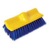 Rubbermaid® Commercial Bi-level Deck Scrub Brush, Blue Polypropylene Bristles, 10" Brush, 10" Plastic Block, Tapered Hole freeshipping - TVN Wholesale 